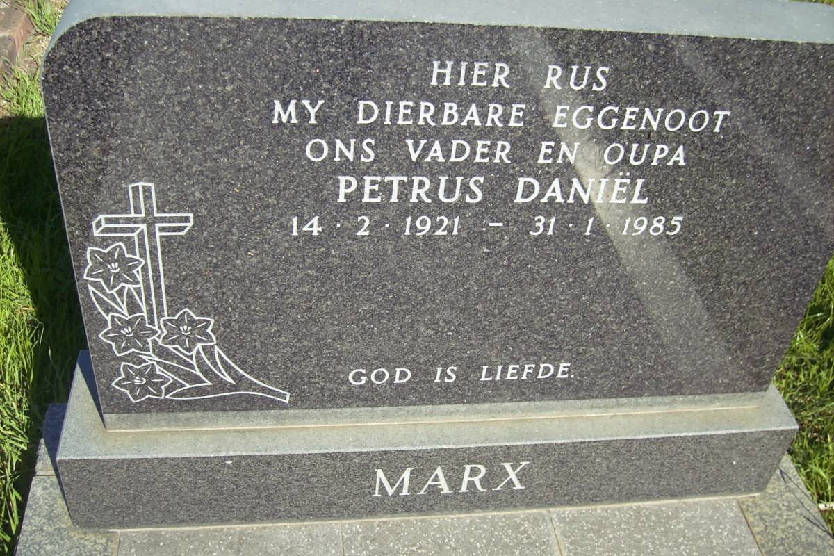 MARX Petrus Daniël 1921-1985