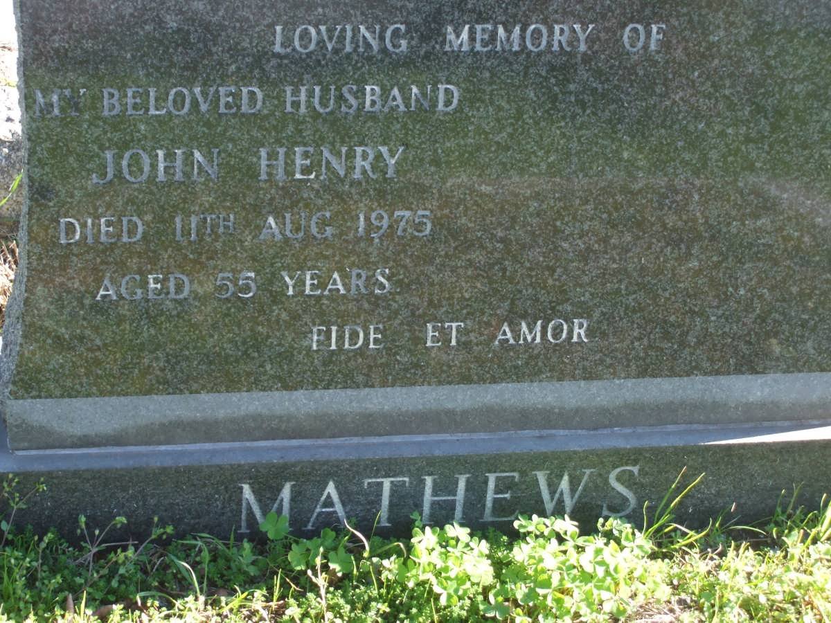 MATHEWS John Henry -1975
