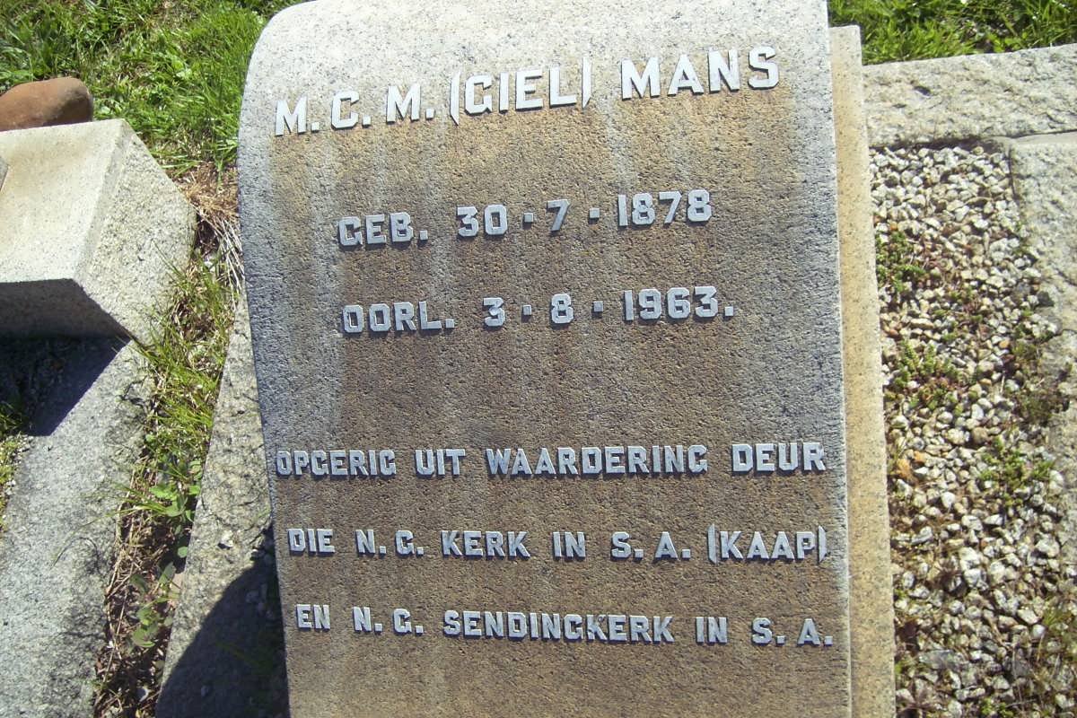 MANS M.C.M. 1878-1963