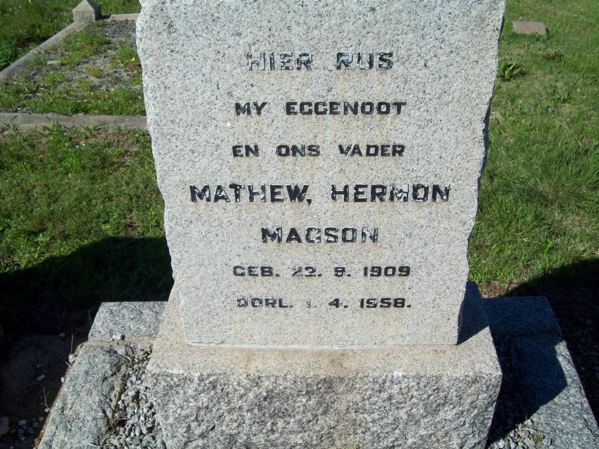 MAGSON Mathew Hermon 1909-1958