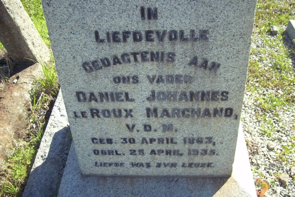 MARCHAND Daniel Johannes le Roux 1863-1935