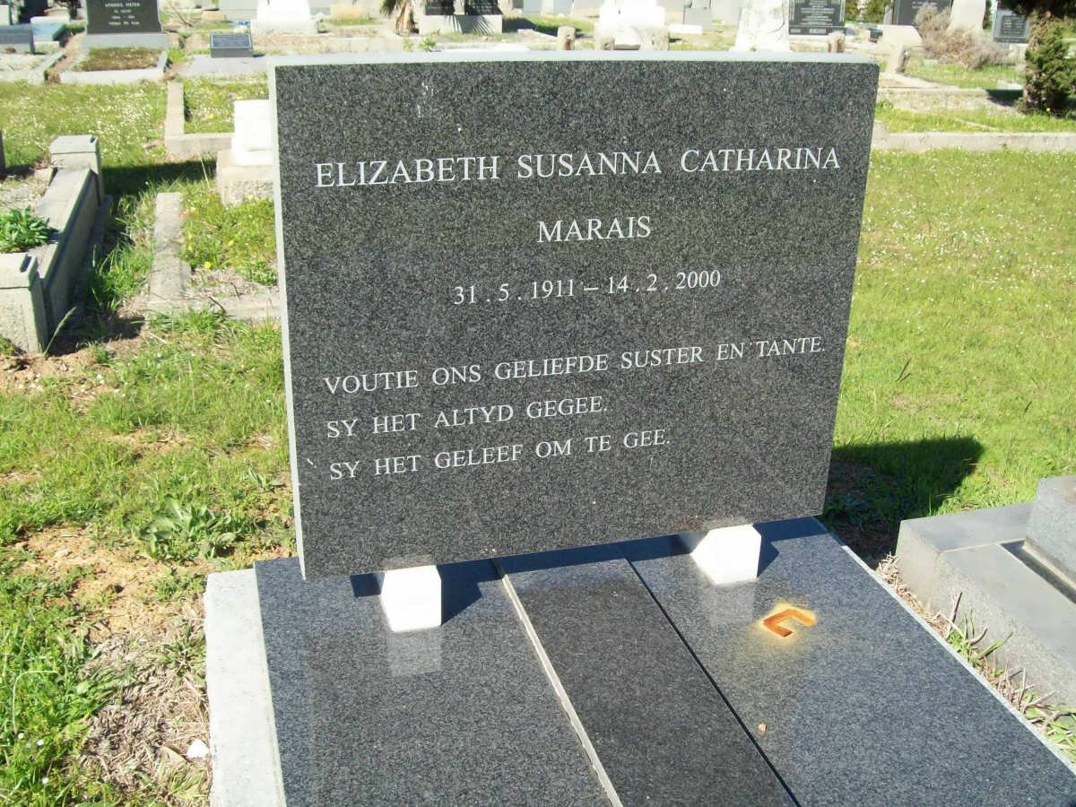 MARAIS Elizabeth Susanna Catharina 1911-2000