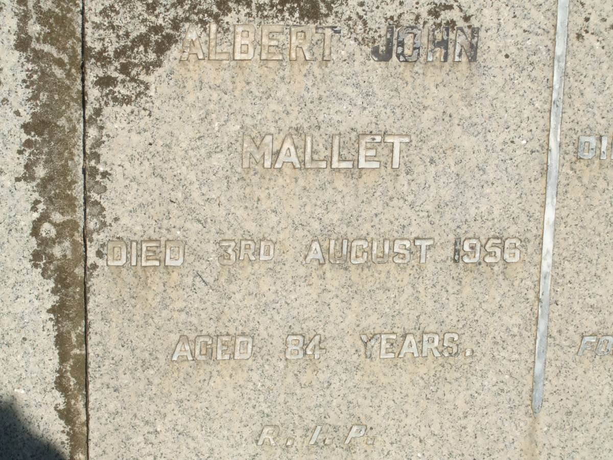 MALLET Albert John -1956
