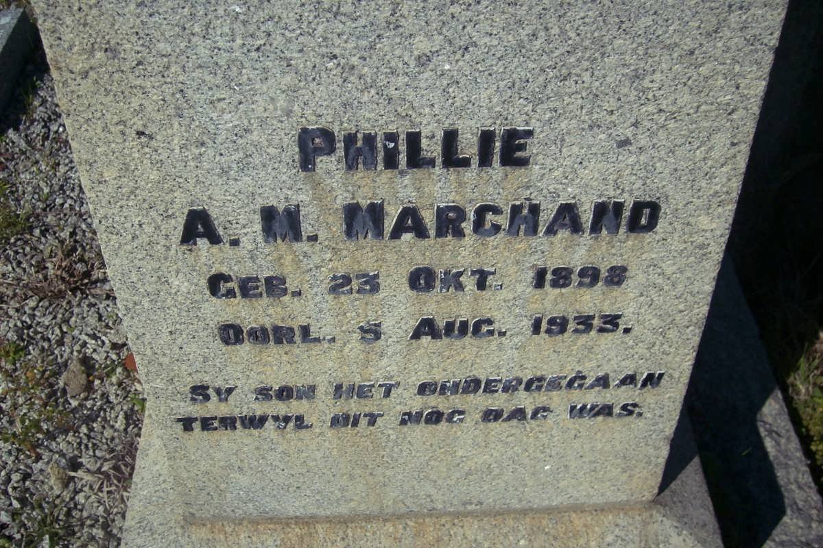 MARCHAND Phillie A.M. 1898-1933