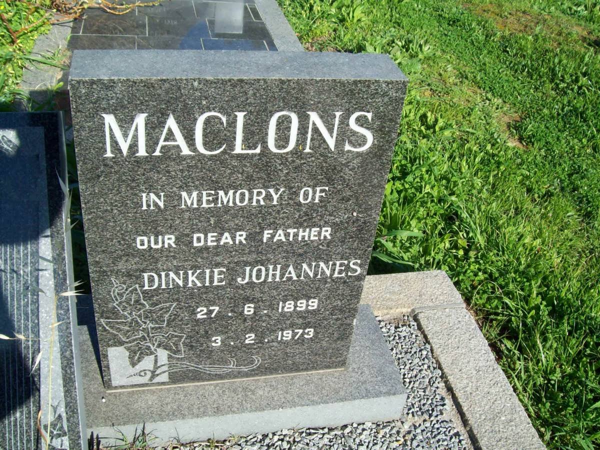 MACLONS Dinkie Johannes 1899-1973