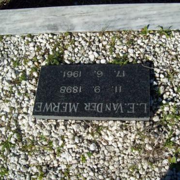 MERWE L.E., van der 1898-1961