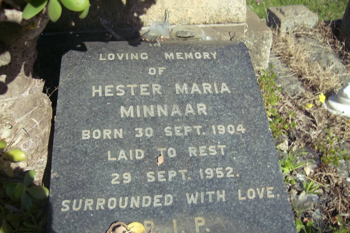 MINNAAR Hester Maria 1904-1952