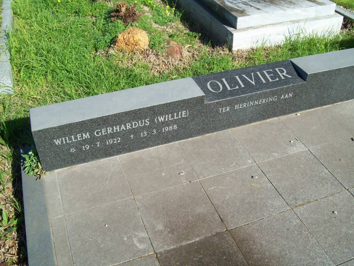 OLIVIER Willem Gerhardus 1922-1988
