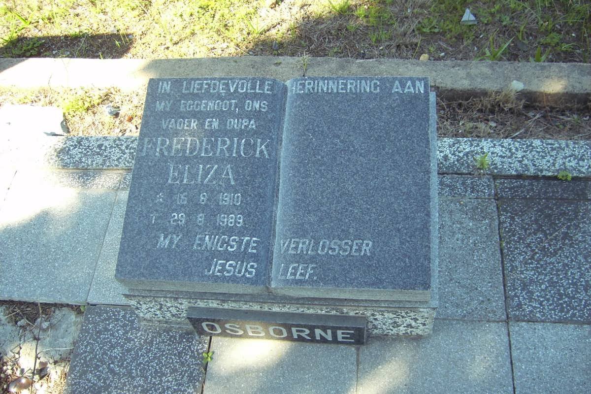 OSBORNE Frederick Eliza 1910-1989