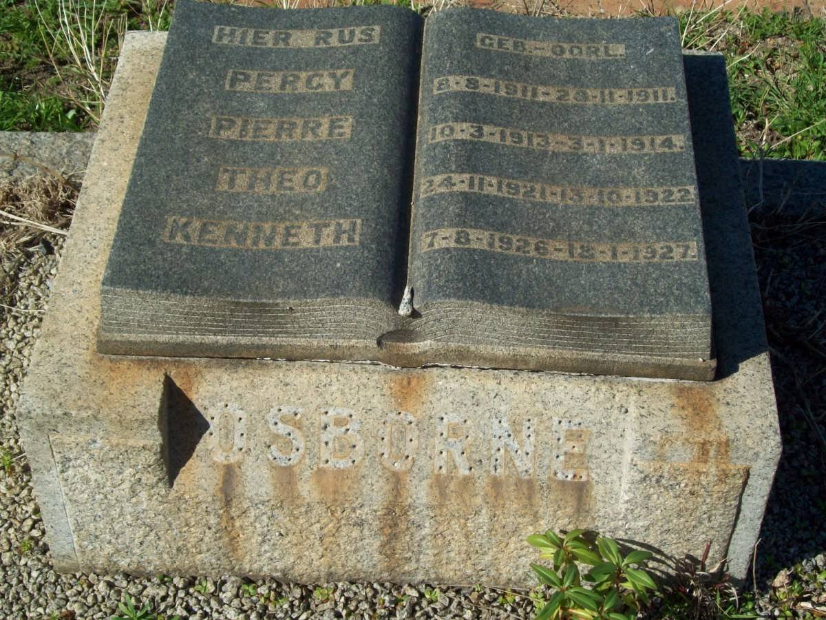 OSBORNE Percy 1911-1911 :: OSBORNE Pierre 1913-1914 :: OSBORNE Theo 1921-1922 :: OSBORNE Kenneth 1926-1927