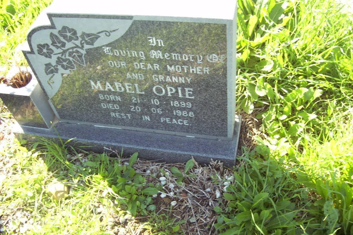 OPIE Mabel 1899-1988