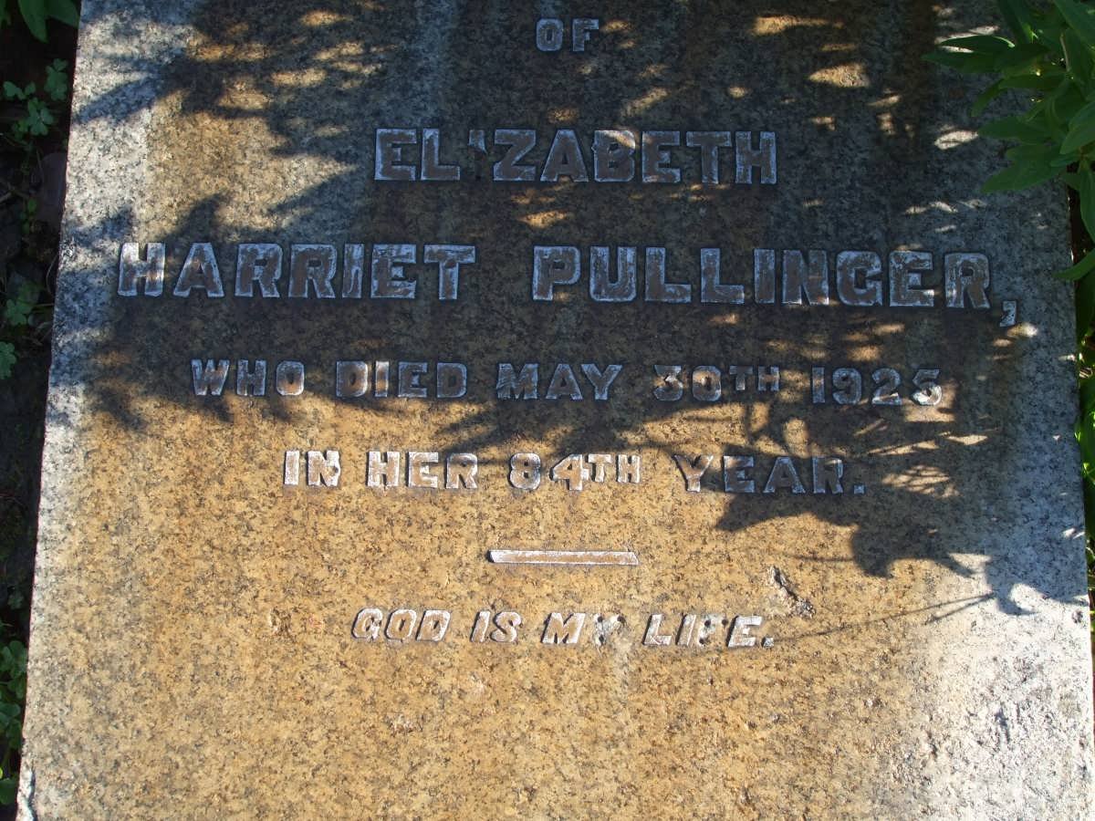PULLINGER Elizabeth Harriet -1925