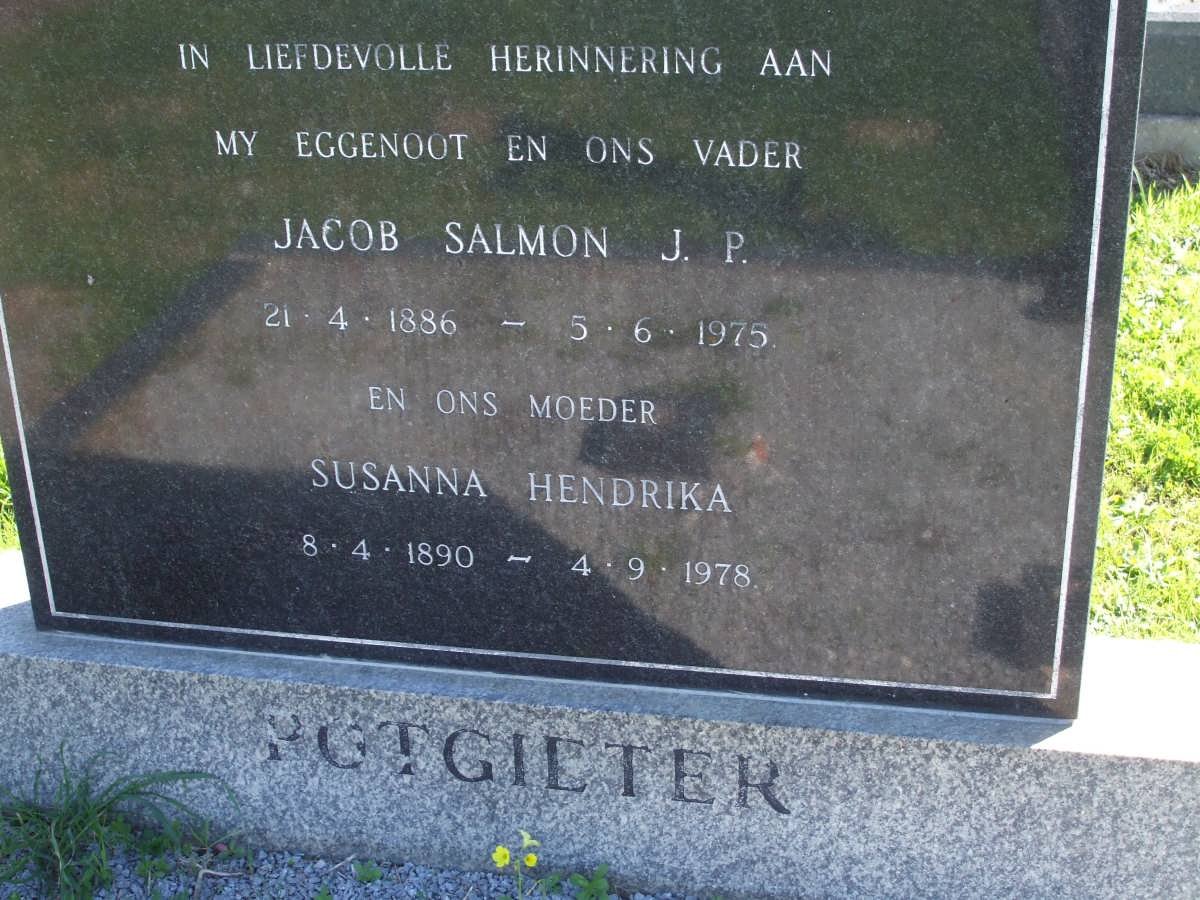 POTGIETER Jacob Salmon J.P. 1886-1975 &amp; Susanna Hendrika 1890-1978