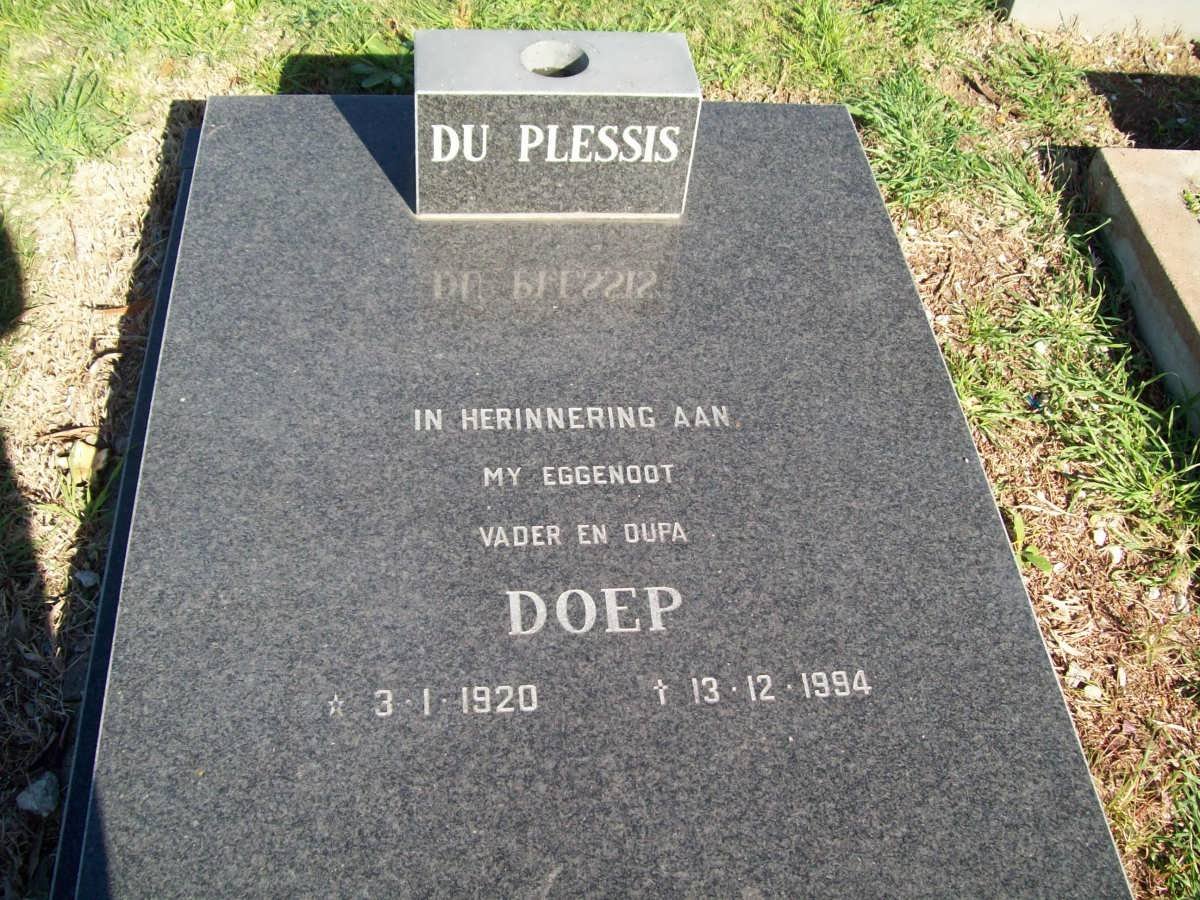PLESSIS Doep, du 1920-1994