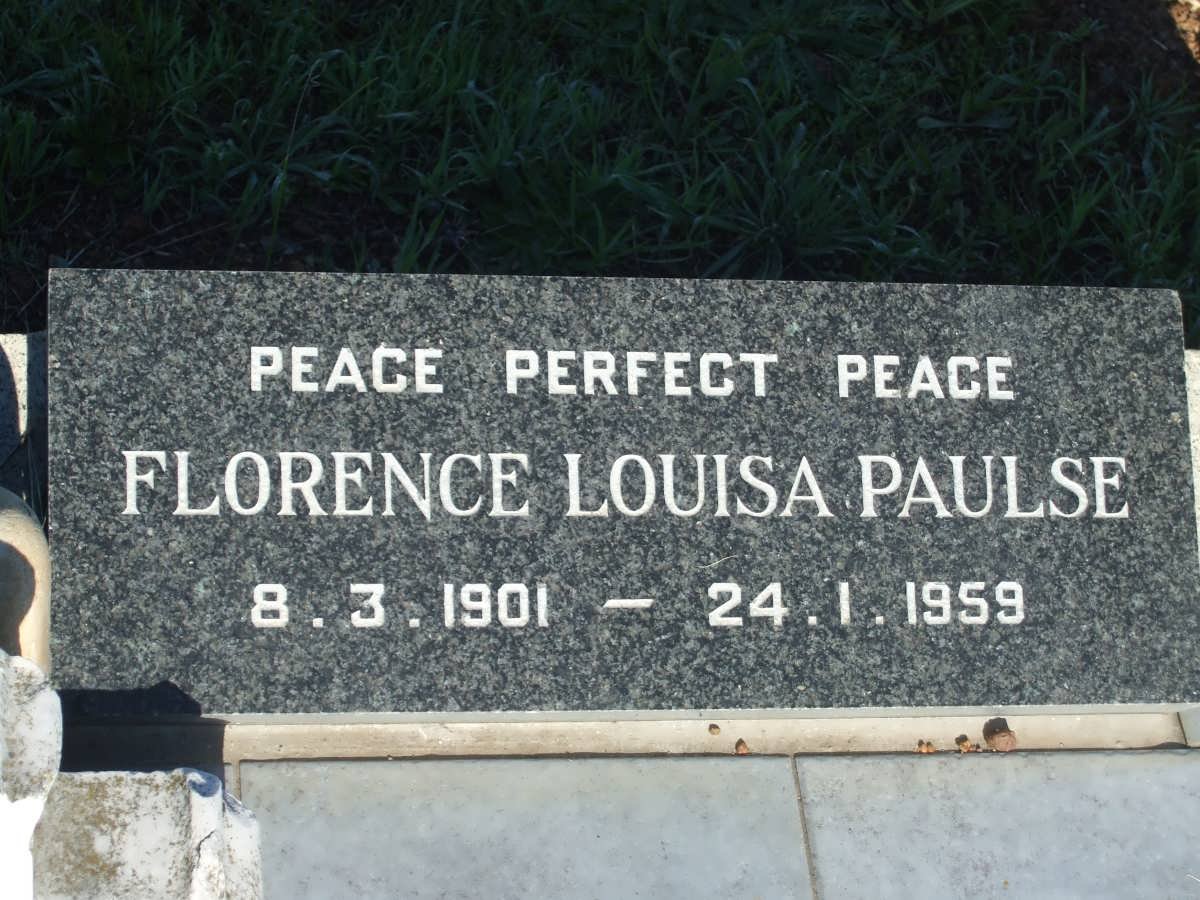 PAULSE Florence Louisa 1901-1959