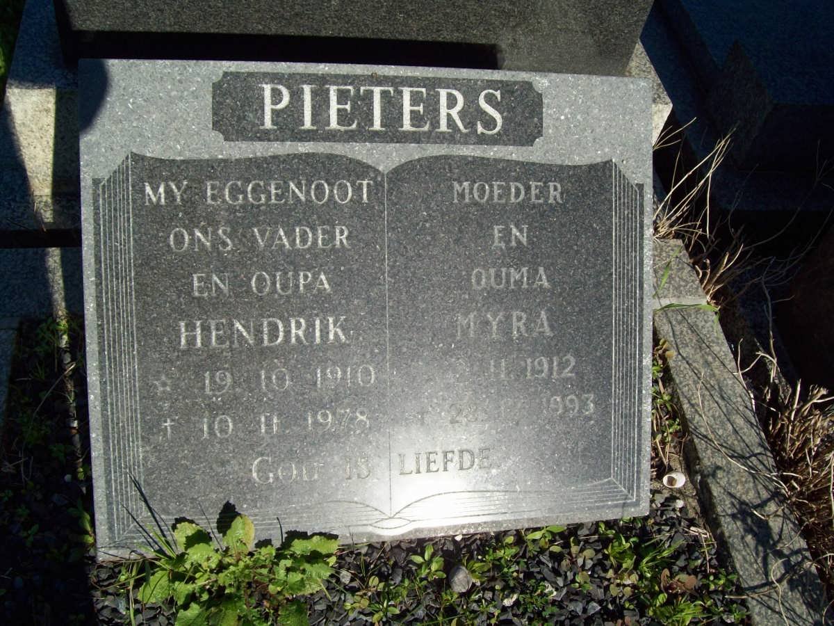 PIETERS Hendrik 1910-1978 &amp; Myra 1912-1993