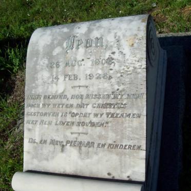 PIENAAR Leon 1908-1928