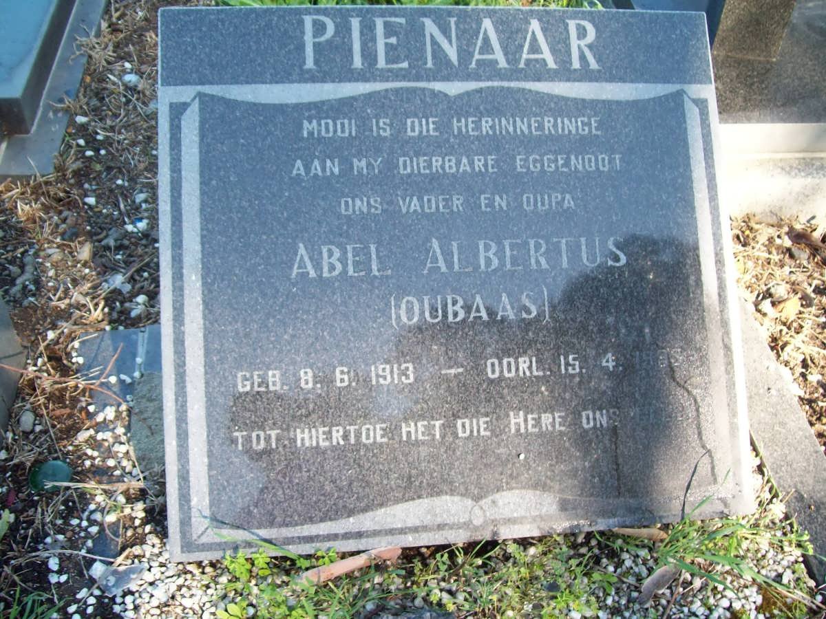 PIENAAR Abel Albertus 1913-1995