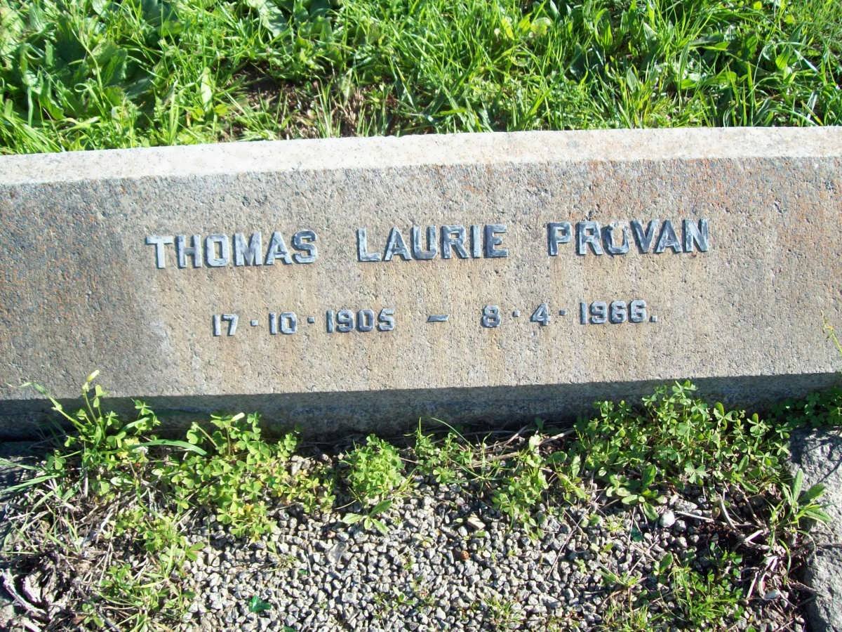 PROVAN Thomas Laurie 1905-1966