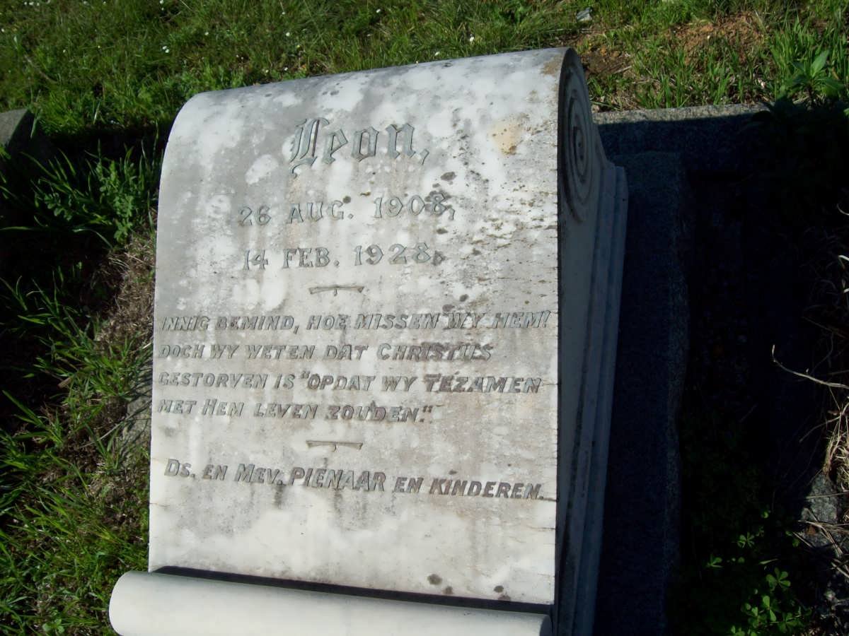 PIENAAR Leon 1908-1928