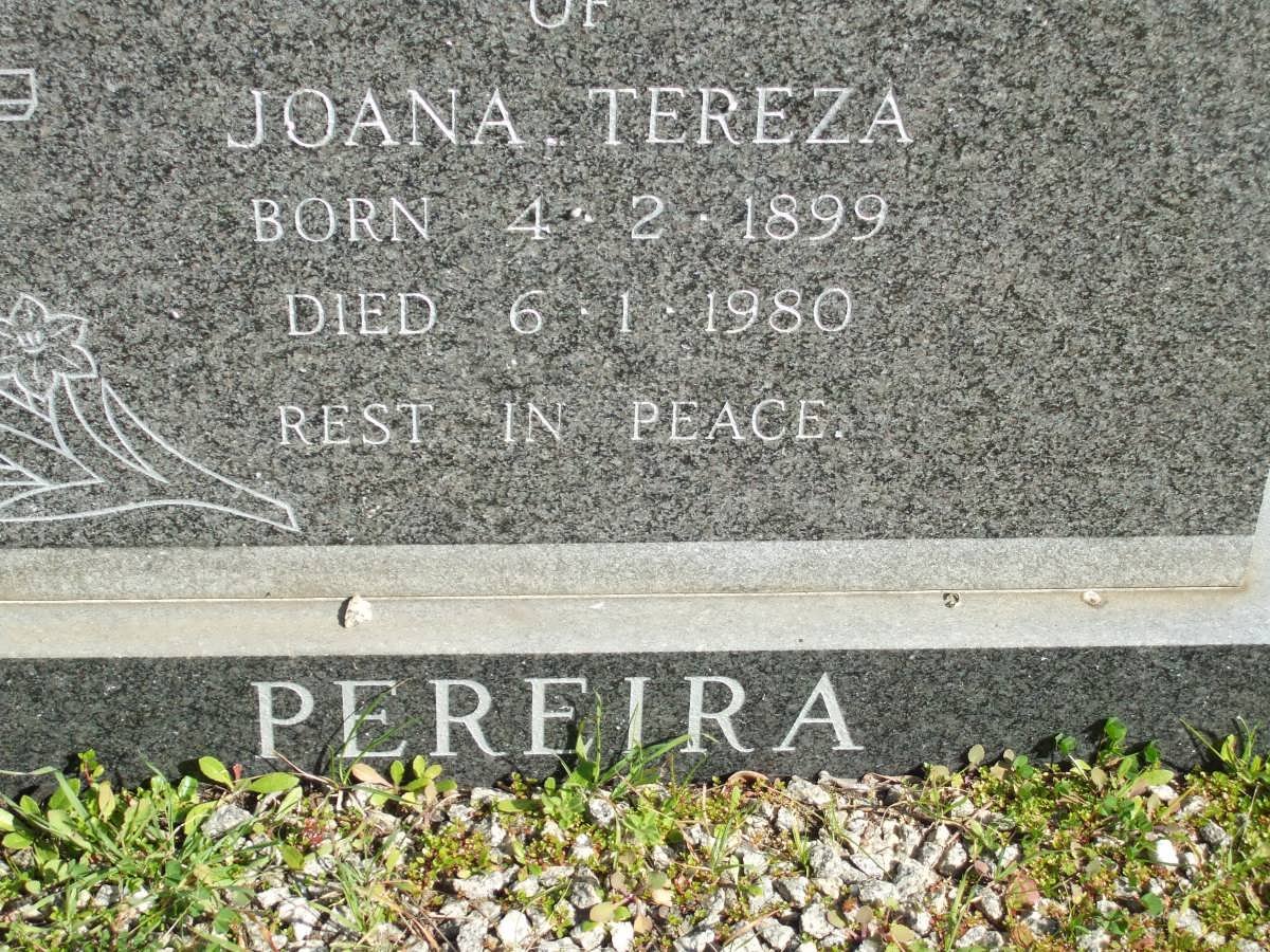 PEREIRA Johana Tereza 1899-1980