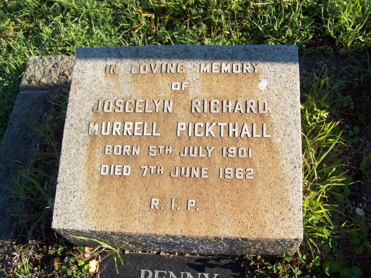PICKTHALL Joscelyn Richard Murrell 1901-1962 &amp; Penny 1914-1999
