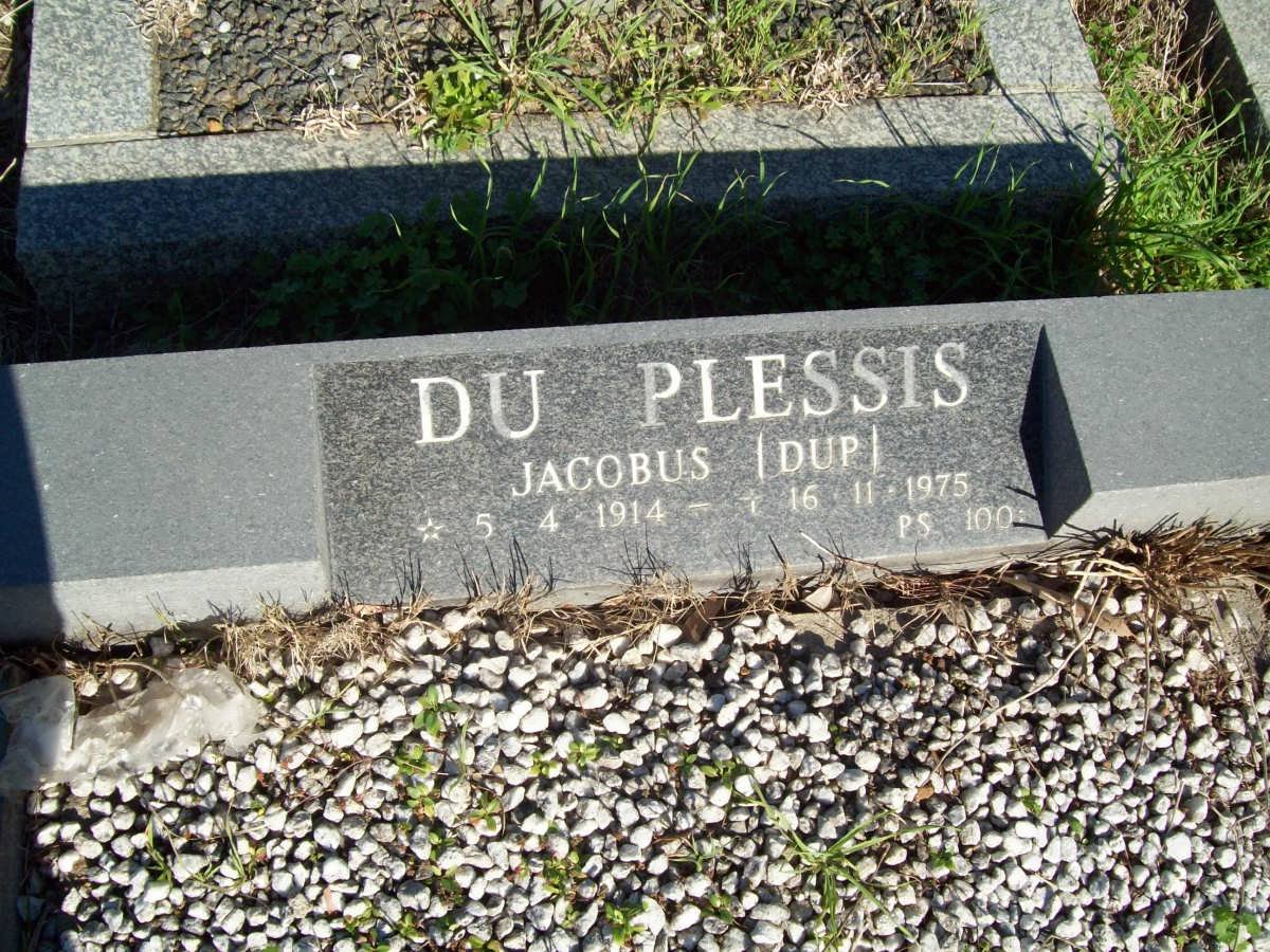 PLESSIS Jacobus, du 1914-1975