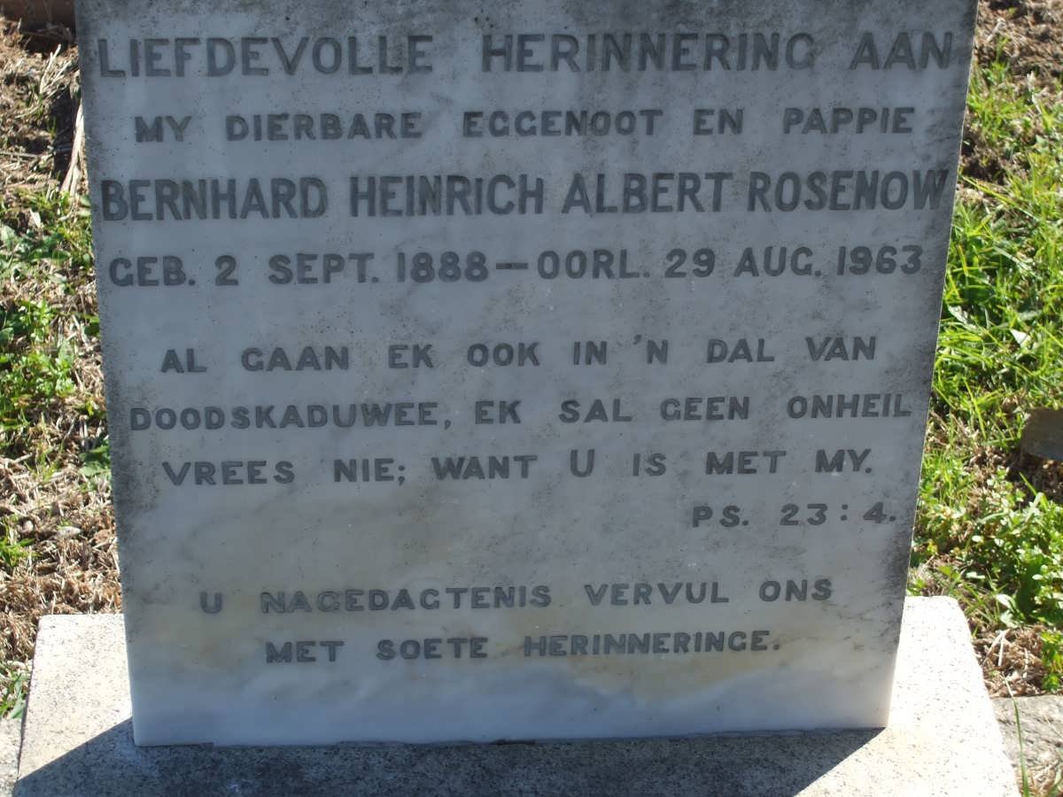 ROSENOW Bernhard Heinrich 1888-1963