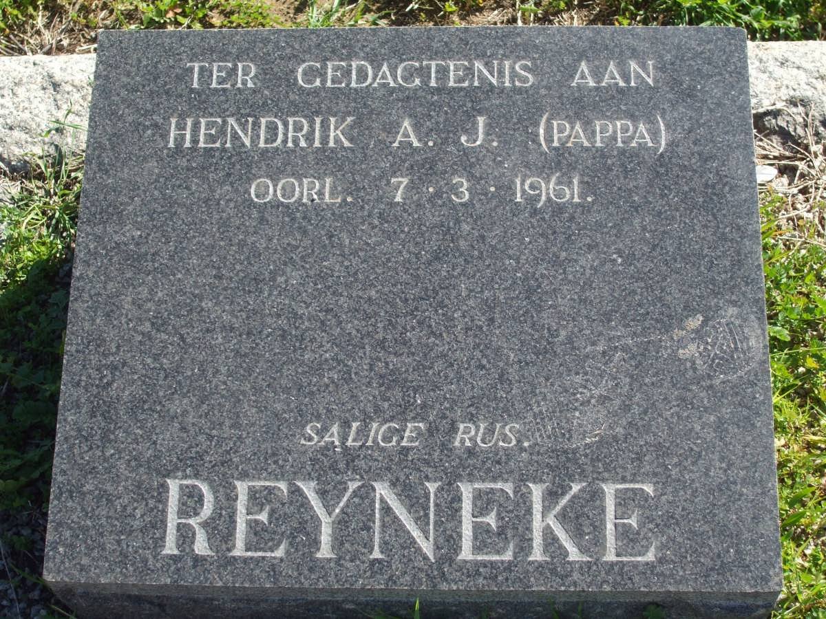 REYNEKE Hendrik A.J. -1961