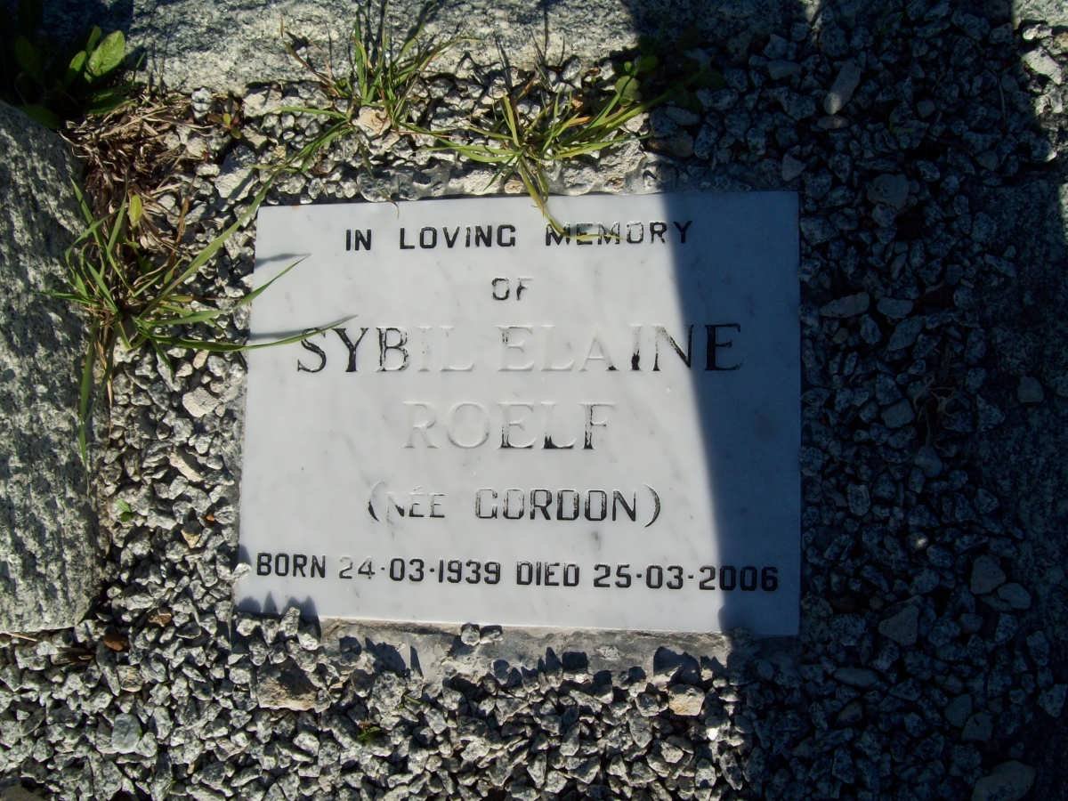 ROELF Sybil Elaine nee GORDON 1939-2006