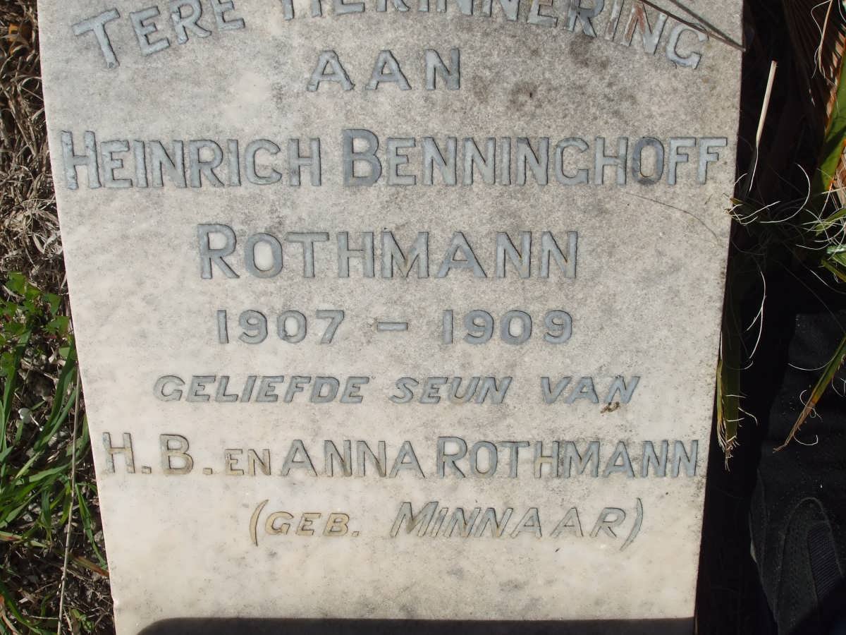 ROTHMANN Heinrich Henninghoff  1907-1909