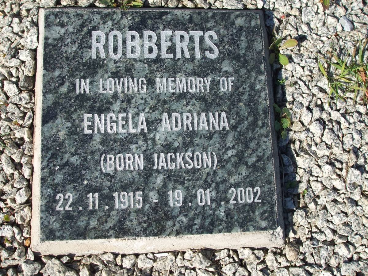 ROBBERTS Engela Adriana nee JACKSON 1915-2002