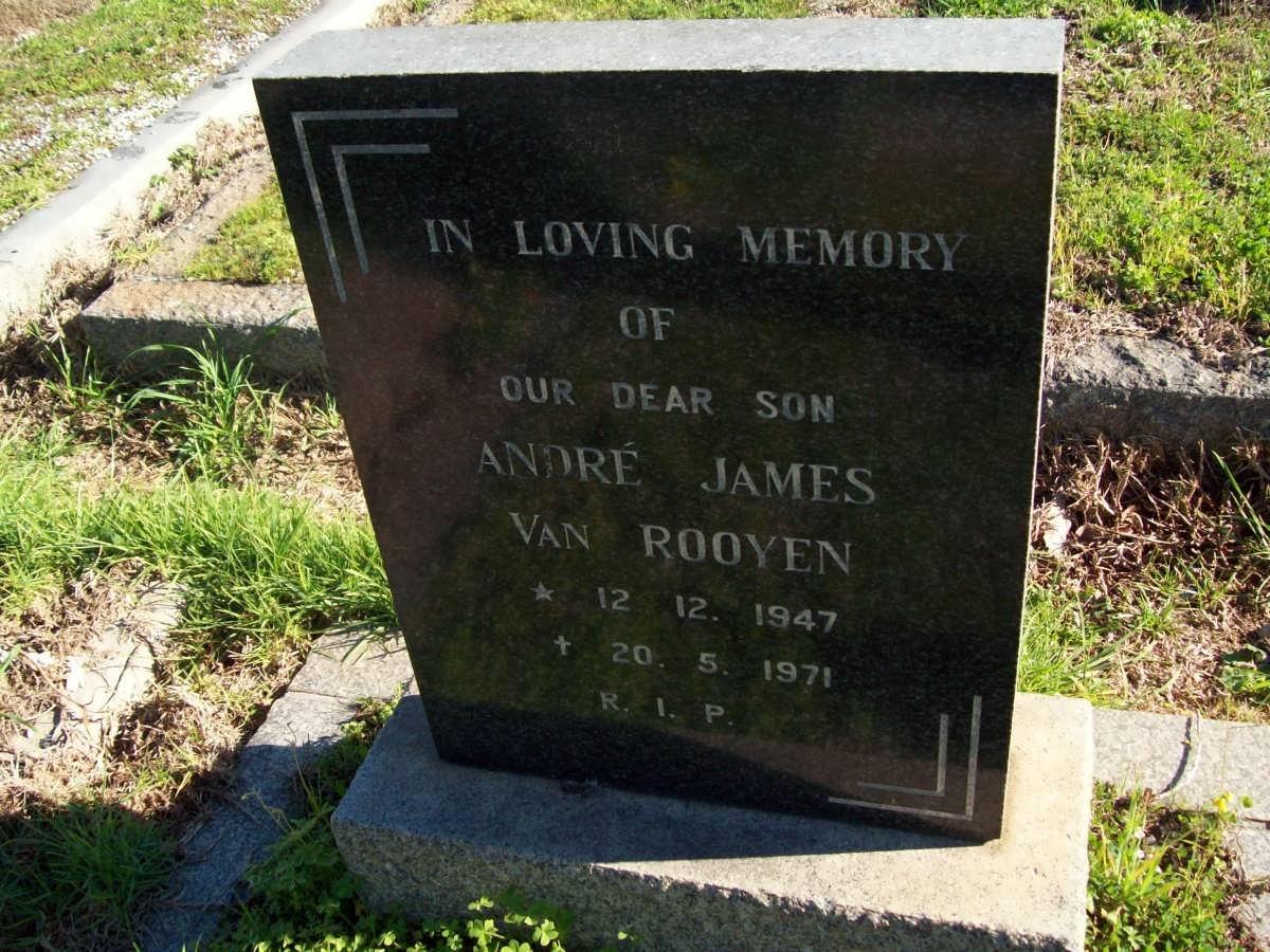ROOYEN André James, van 1947-1971