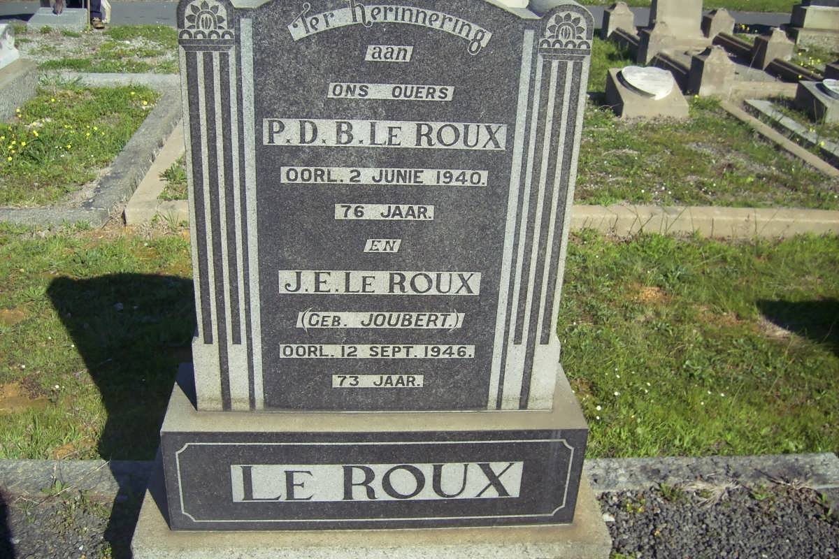 ROUX P.D.B., le - 1940 &amp; J.E. JOUBERT -1946