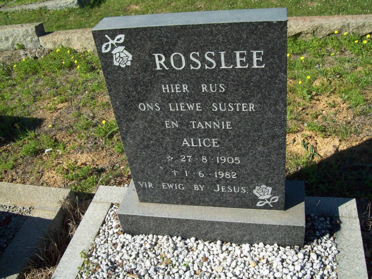 ROSSLEE Alice 1905-1982