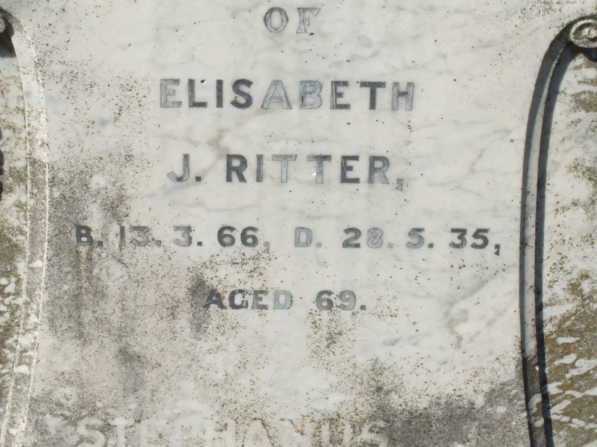 RITTER Elisabeth J. 1866-1935