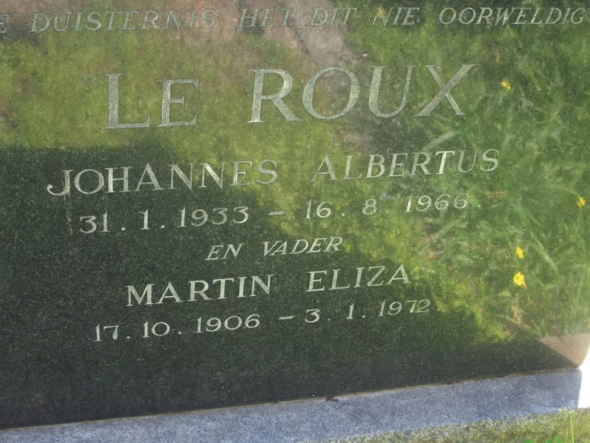 ROUX Johannes Albertus, le 1933-1966 :: LE ROUX Martin Eliza 1906-1972