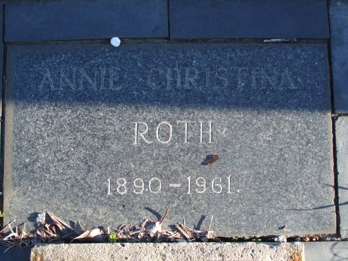 ROTH Annie Christina 1890-1961