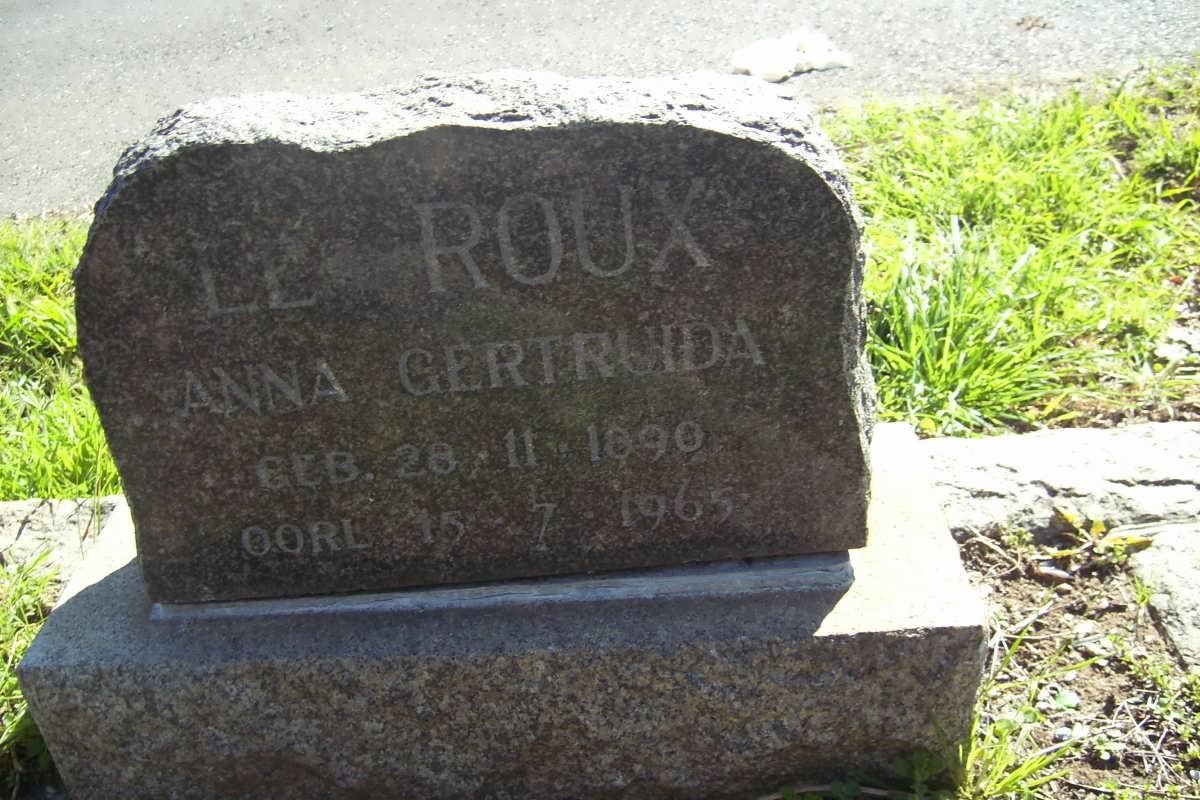 ROUX Anna Gertruida, le 1890-1965