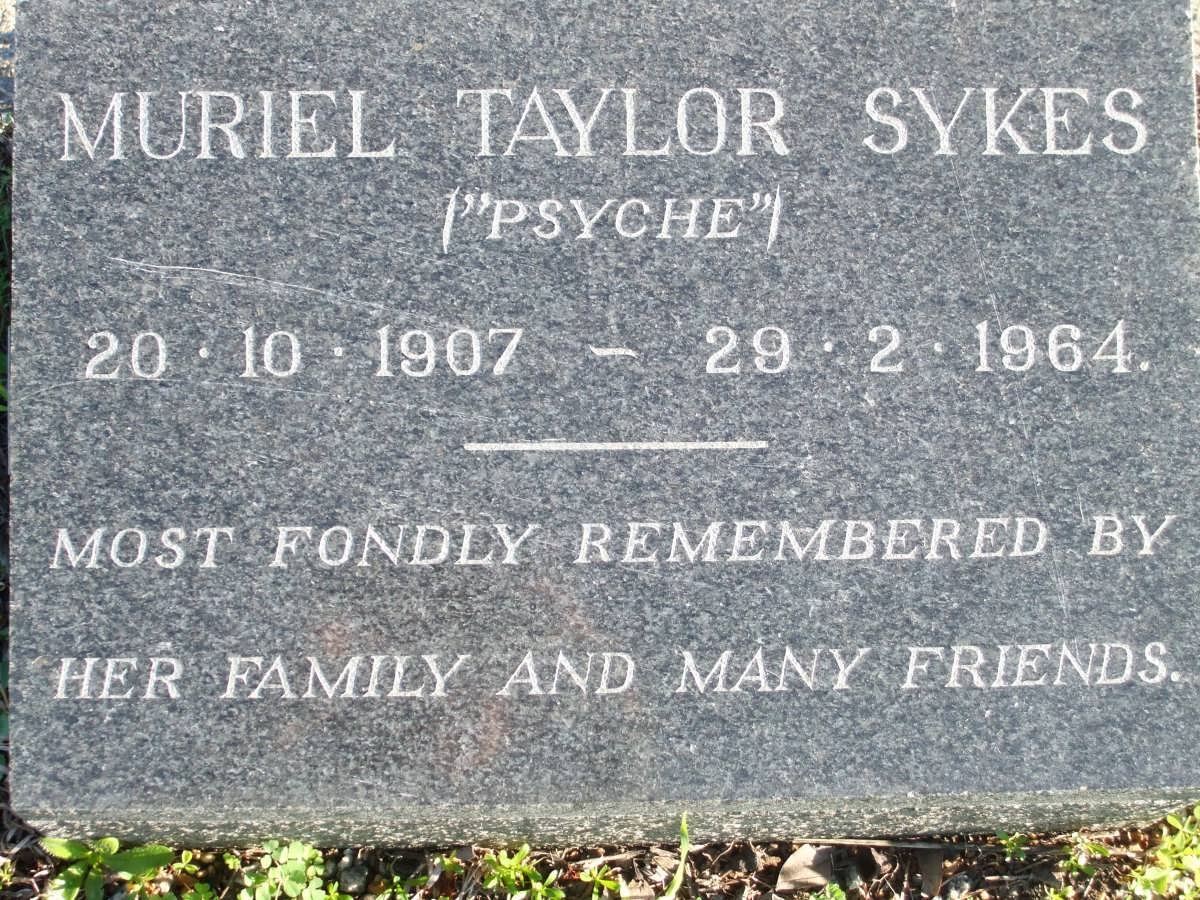 SYKES Muriel Taylor 1907-1964