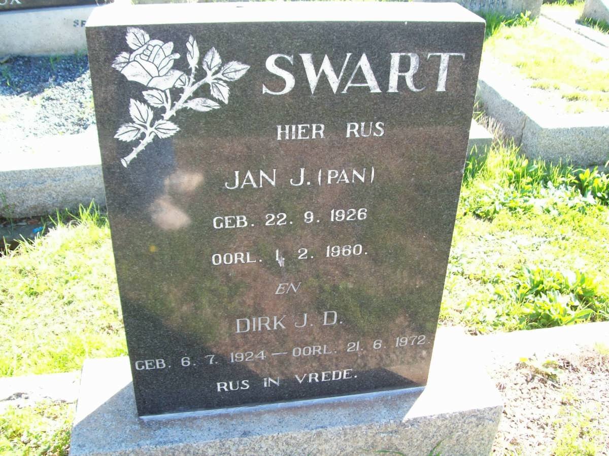SWART Jan J. 1926-1960 :: SWART Dirk J.D. 1924-1972