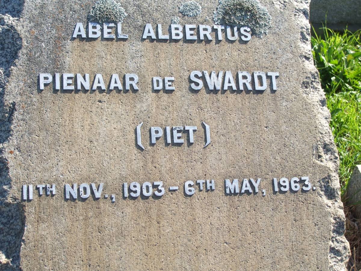 SWARDT Abel Albertus Pienaar, de 1903-1963