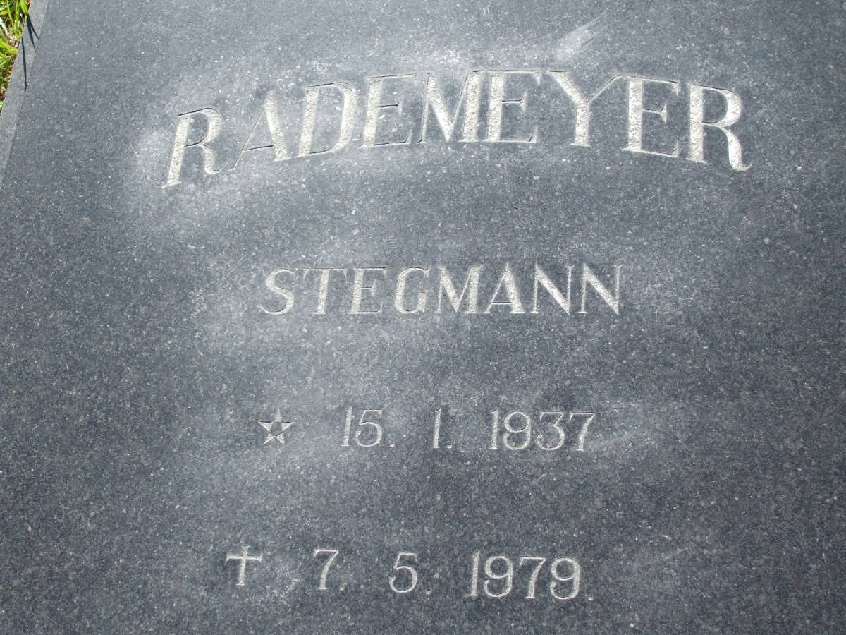 RADEMEYER Stegmann 1937-1979