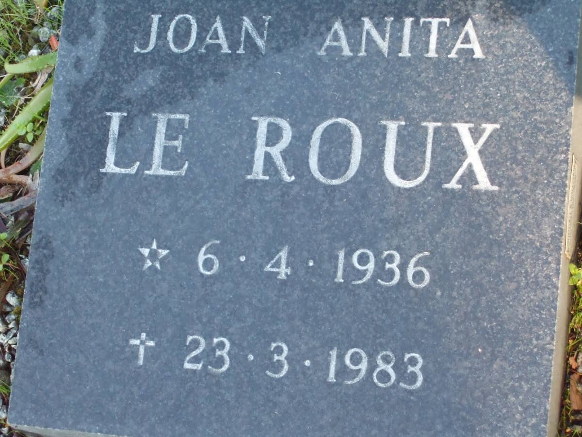 ROUX Joan Anita, le 1936-1983