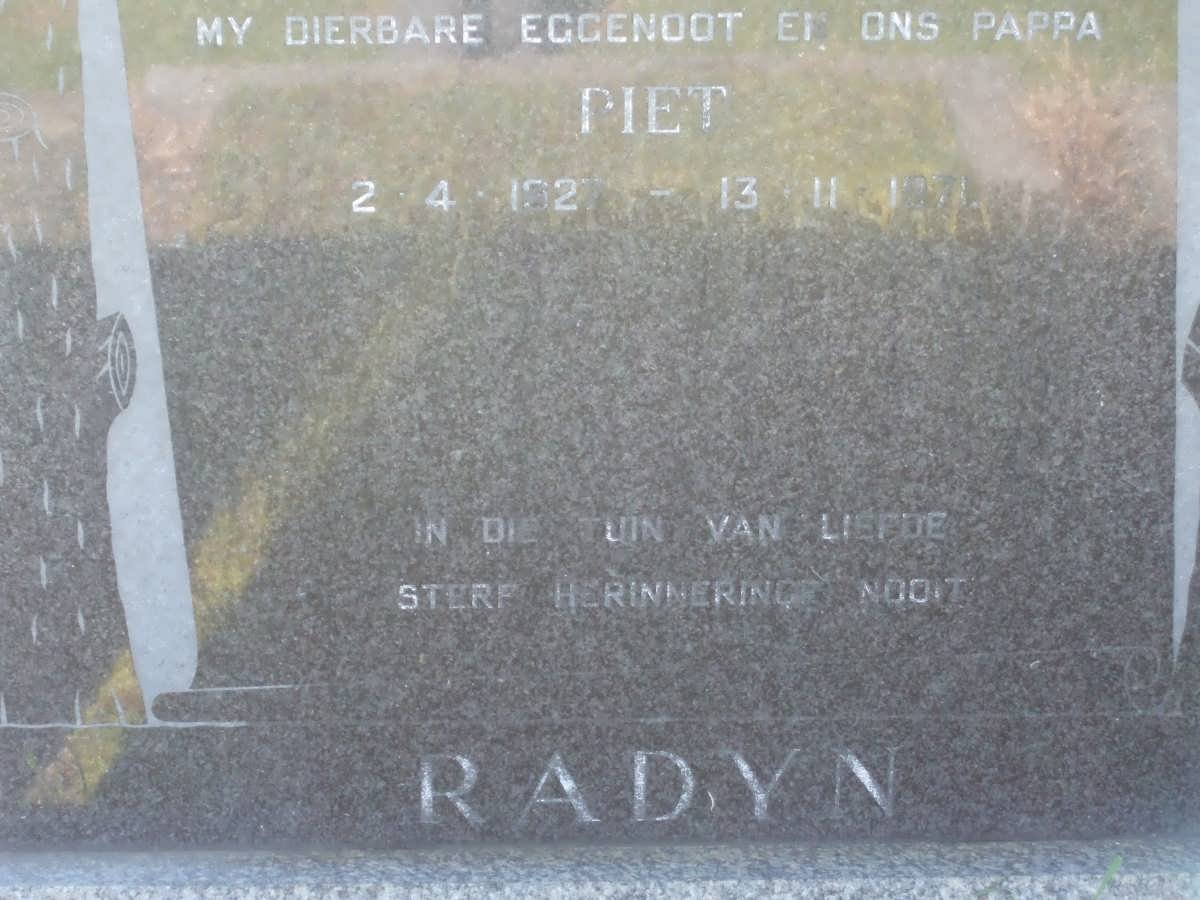 RADYN Piet 1927-1971