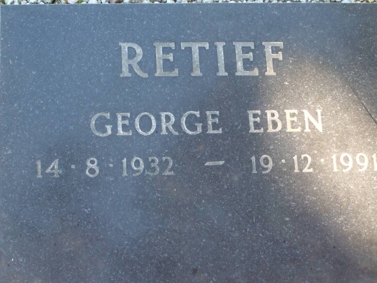 RETIEF George Eben 1932-1991