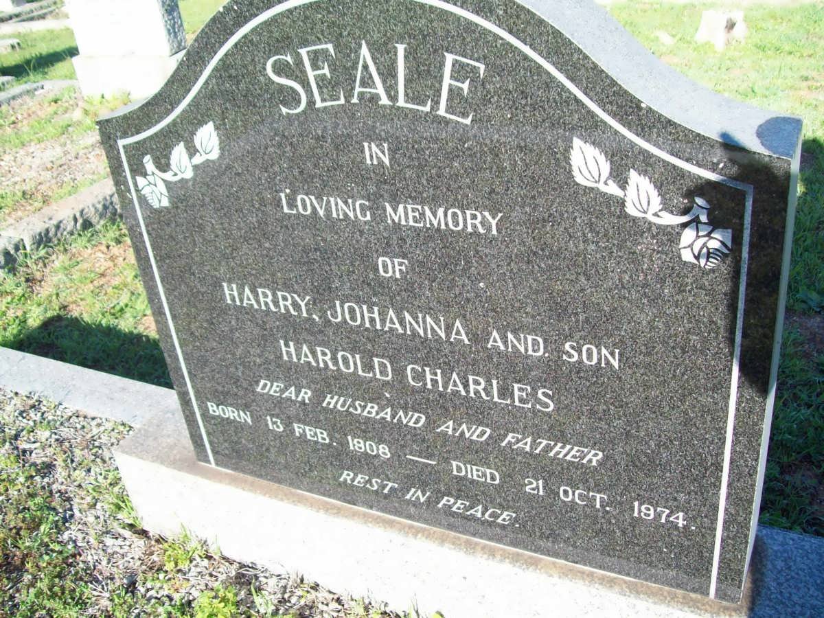 SEALE Harold Charles 1908-1974