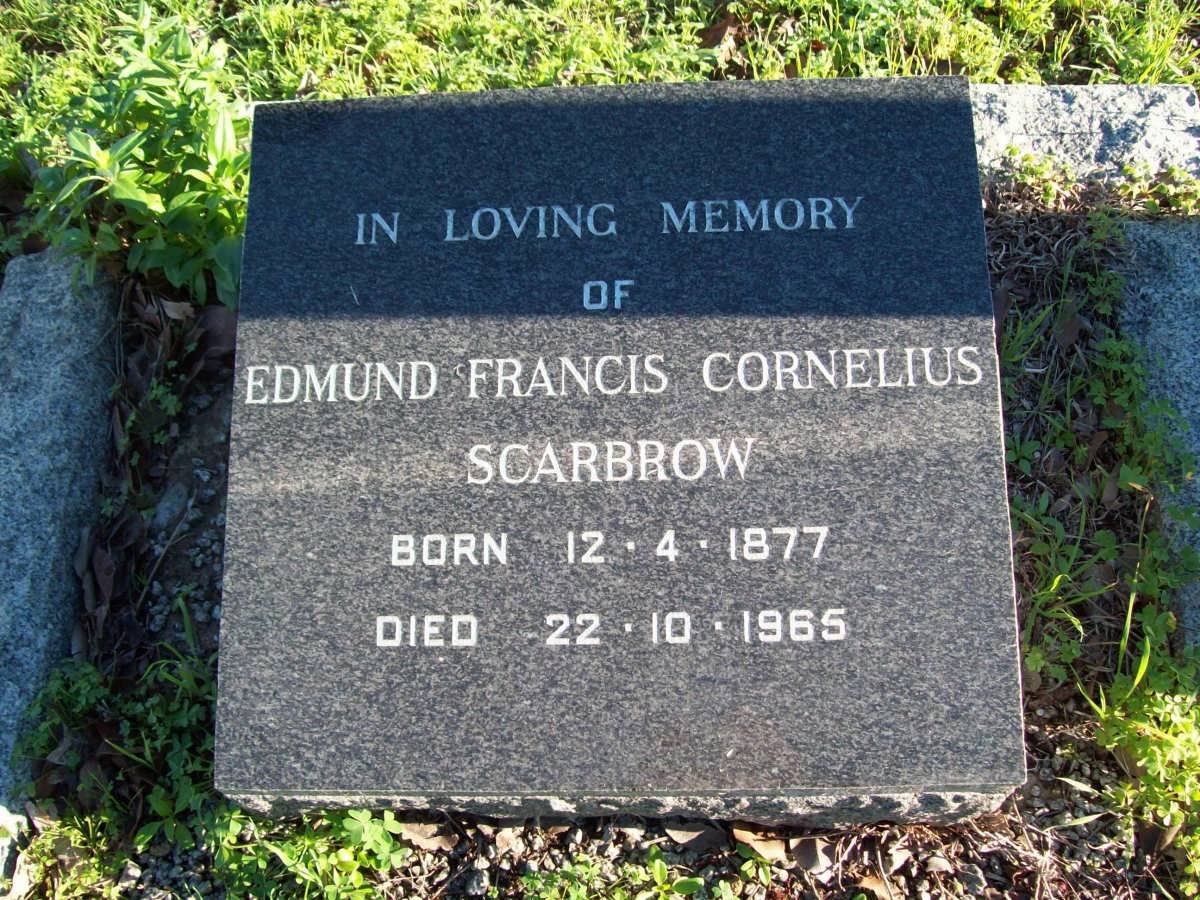 SCARBROW Edmund Francis Cornelius 1877-1965