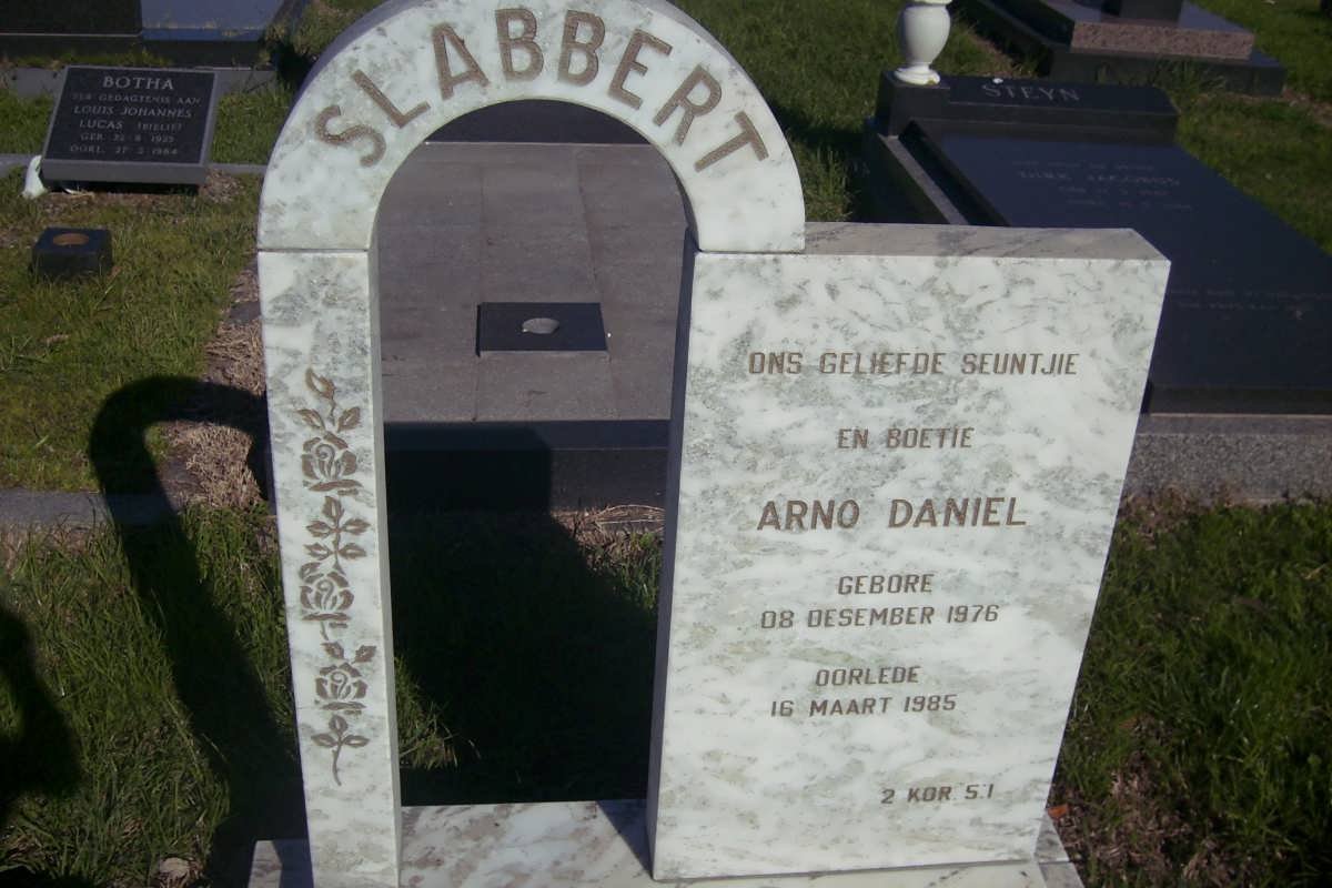 SLABBERT Arno Daniel 1976-1985
