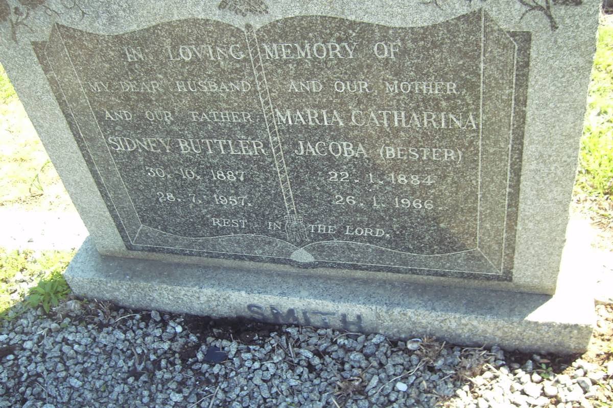 SMITH Sidney Buttler 1887-1937 &amp; Maria Catharina Jacoba BESTER 1884-1966
